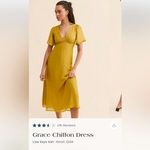 Lisa Says Gah Grace Midi Dress in Melon, size M
